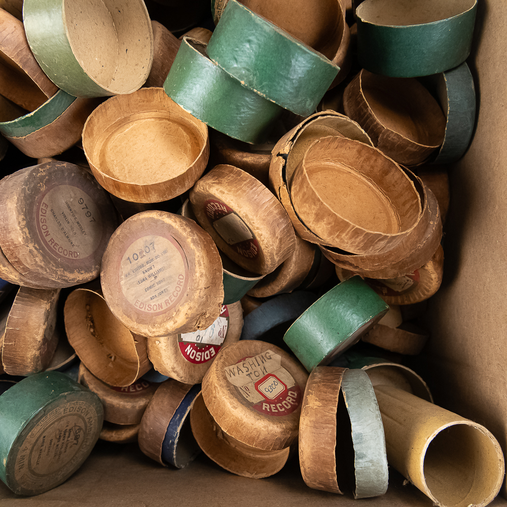 Massive Lot of Empty Edison Cylinder Box Parts