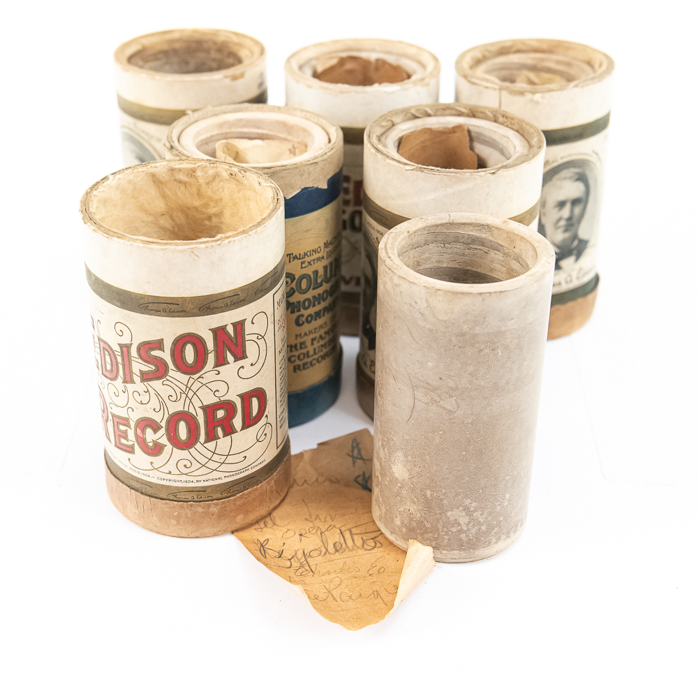 Charles Le Paige Brown Wax Cylinder Lot (6)