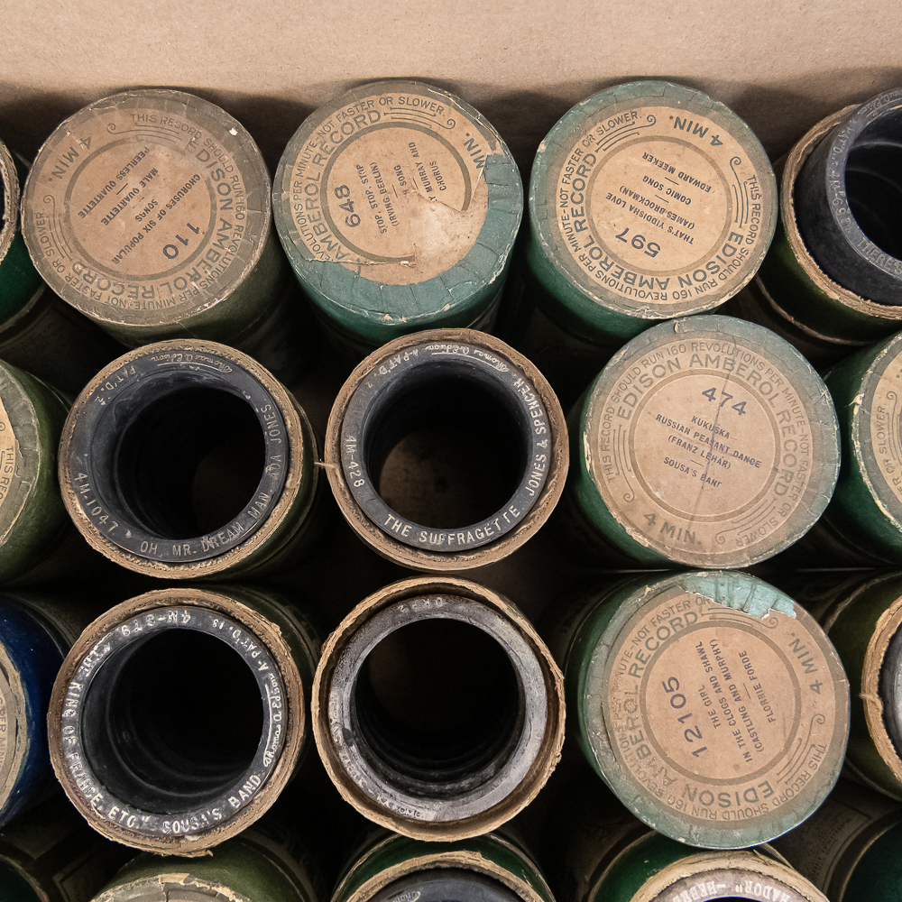 42 Edison Black Wax Cylinder Records