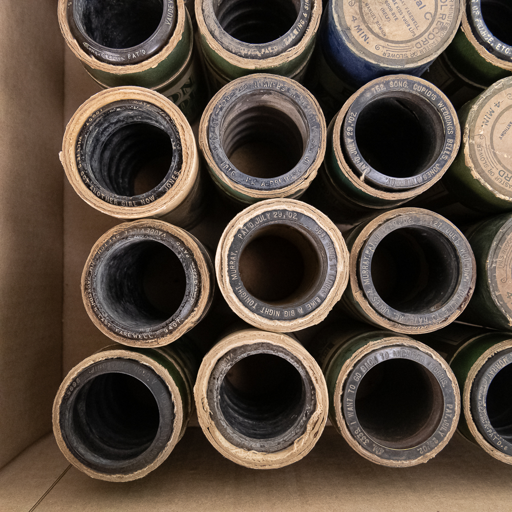 42 Edison Black Wax Cylinder Records