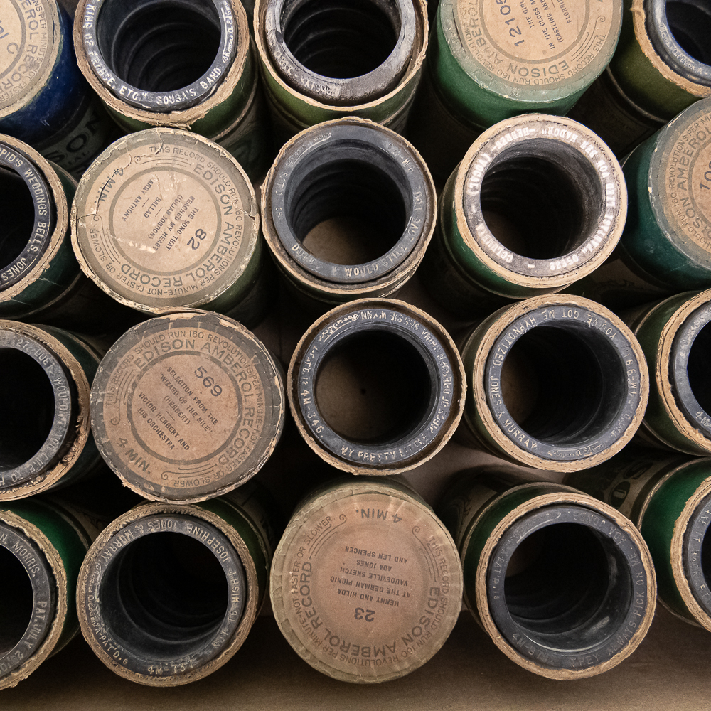 42 Edison Black Wax Cylinder Records