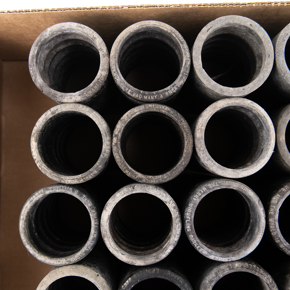 Lot of 50 Edison Black Wax Cylinders