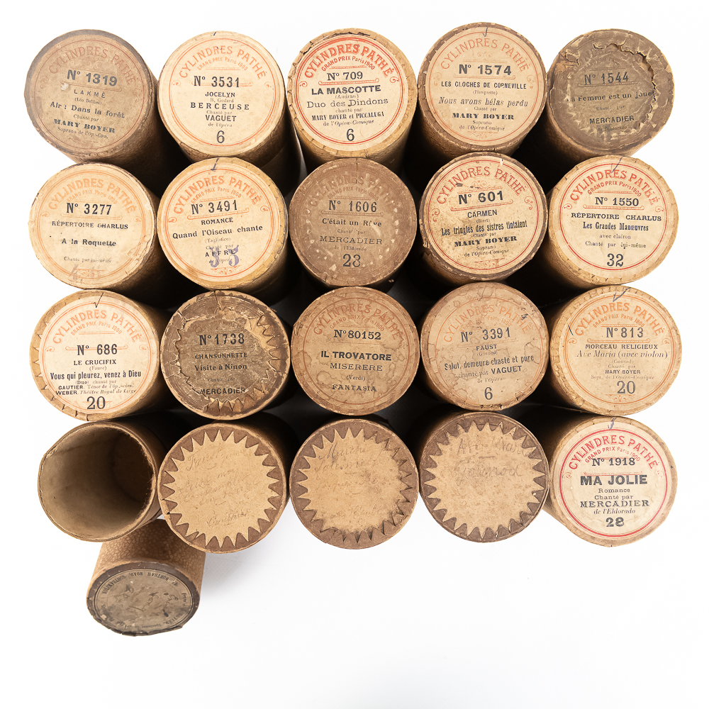 Lot of 18 Vintage Pathé Audio Cylinders