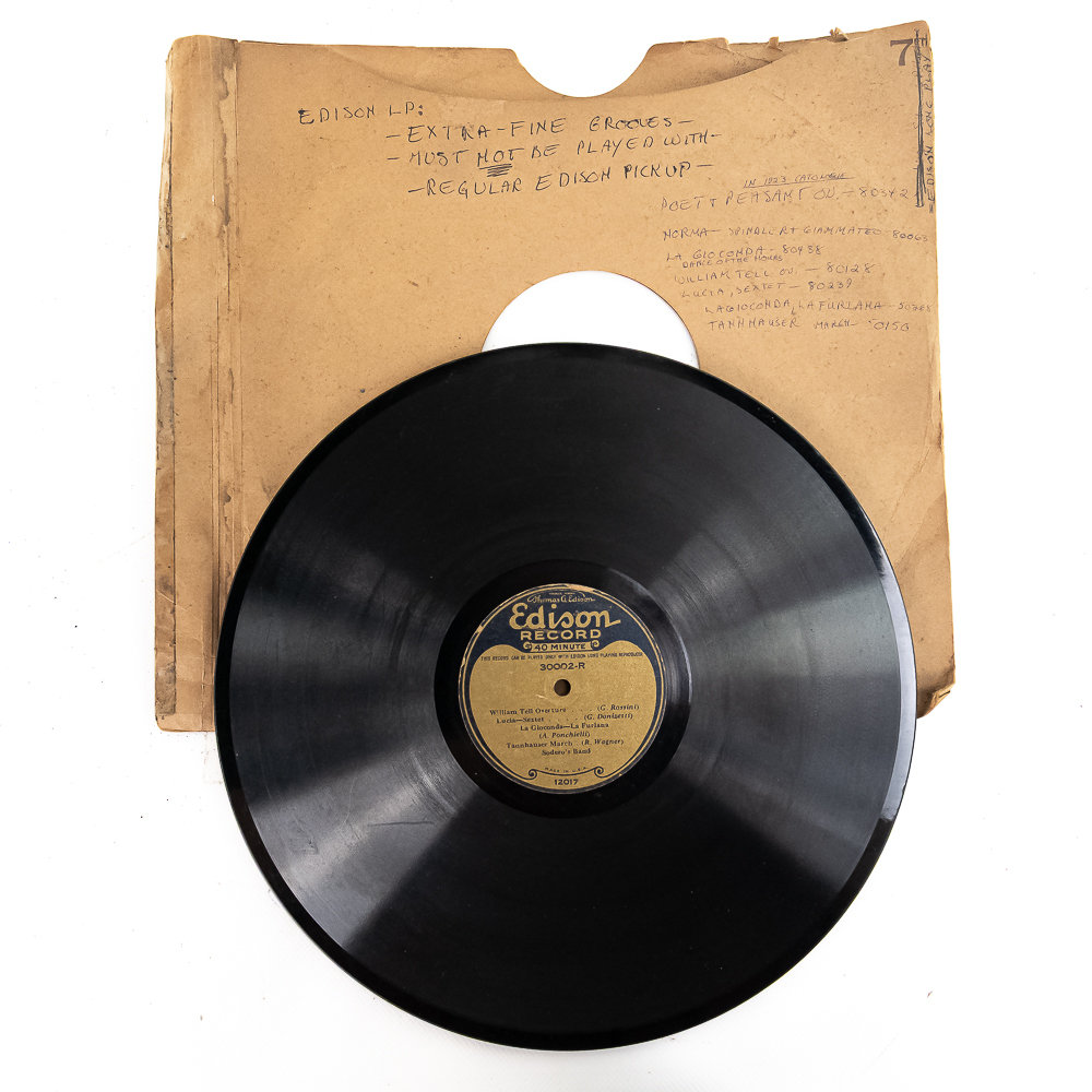Edison 40 Minute LP Disc Record