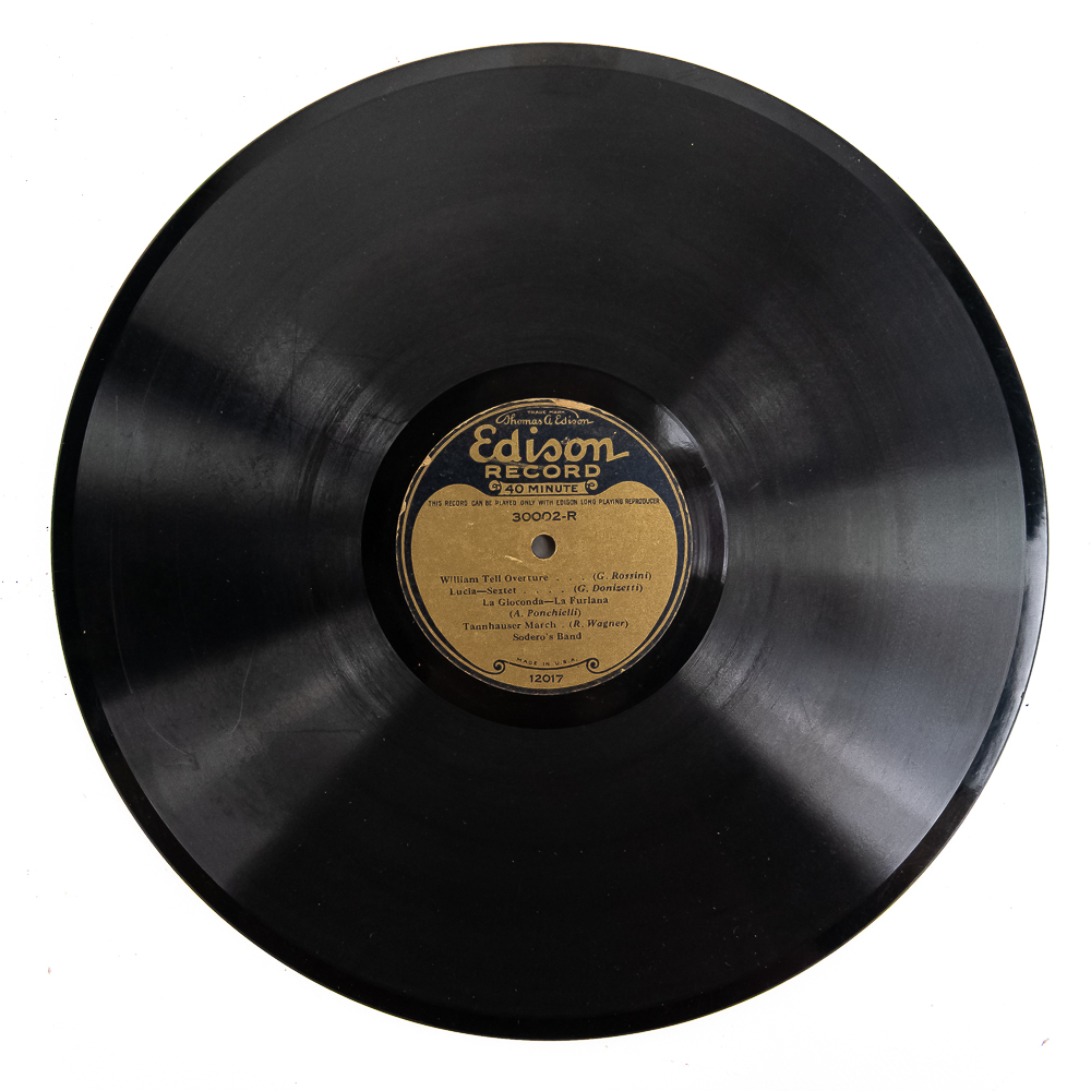 Edison 40 Minute LP Disc Record