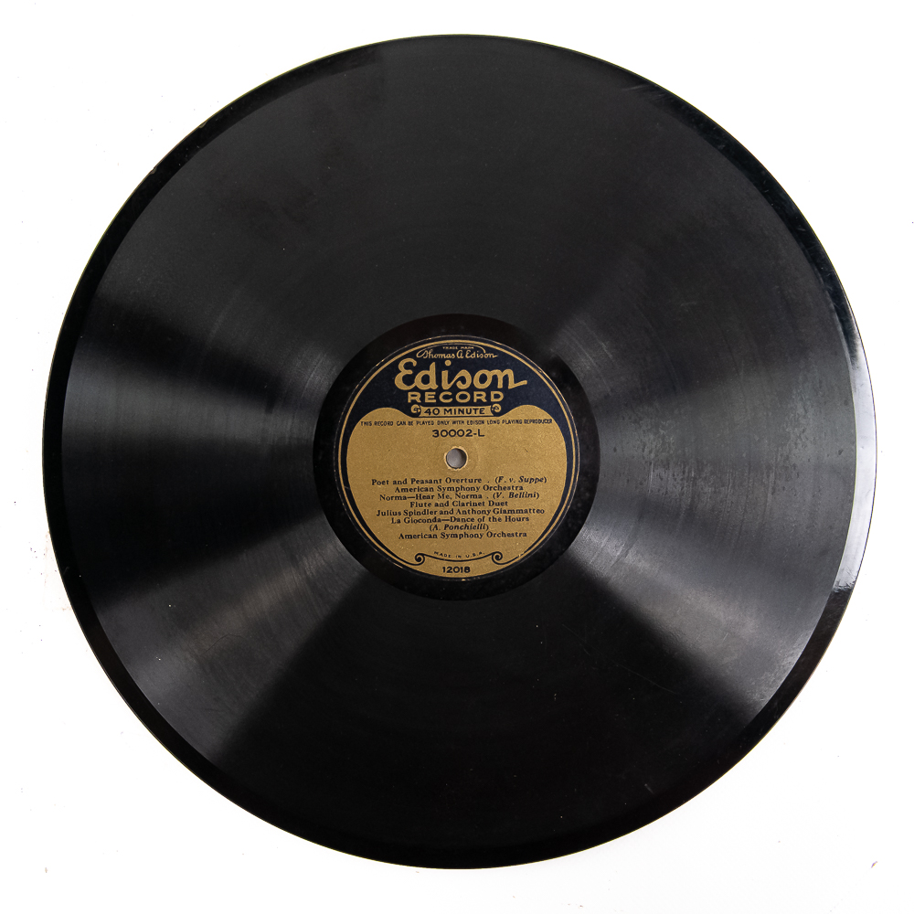 Edison 40 Minute LP Disc Record