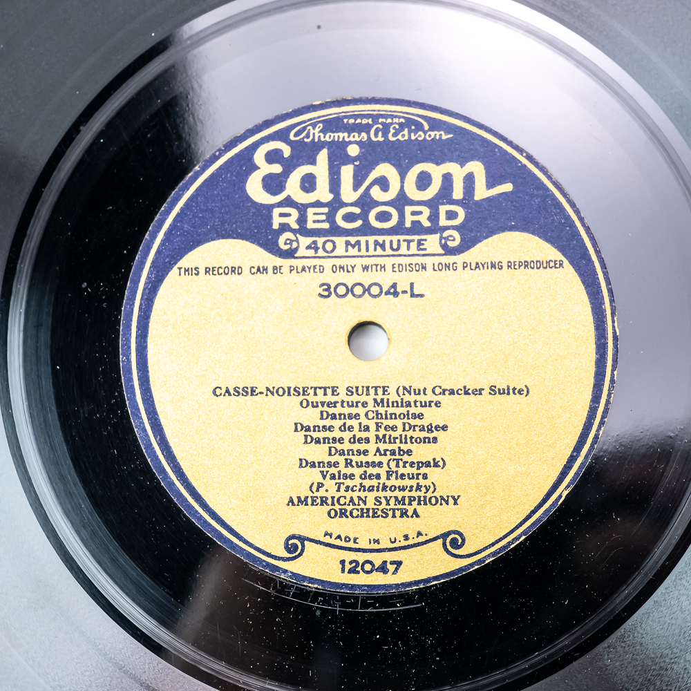 Edison 12" Long Play Disc Record