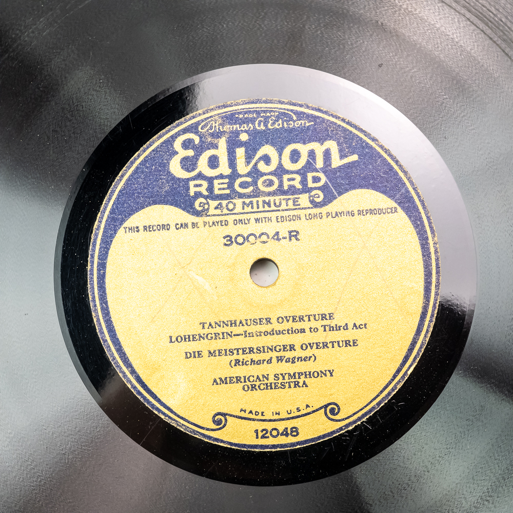 Edison 12" Long Play Disc Record