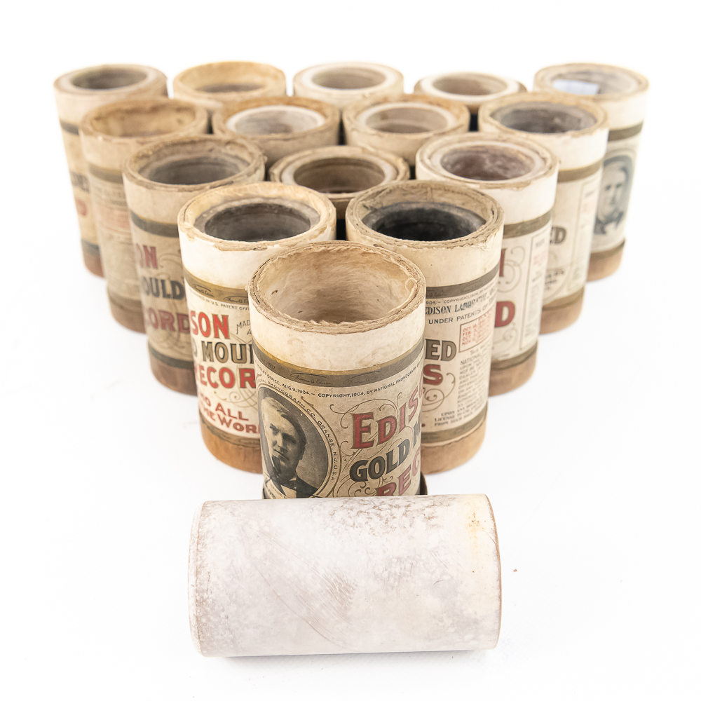 15 Brown Wax Cylinder Records