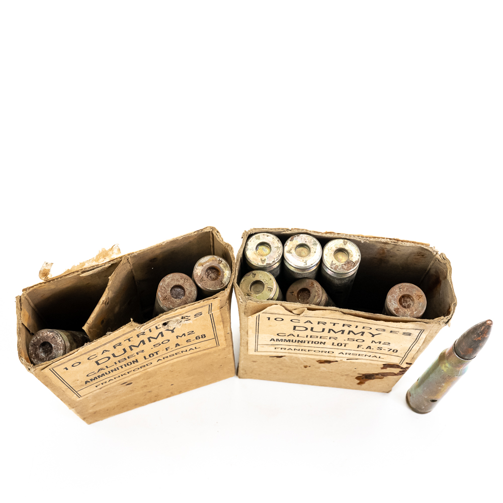 10 Military .50 Caliber Inert Training Rounds