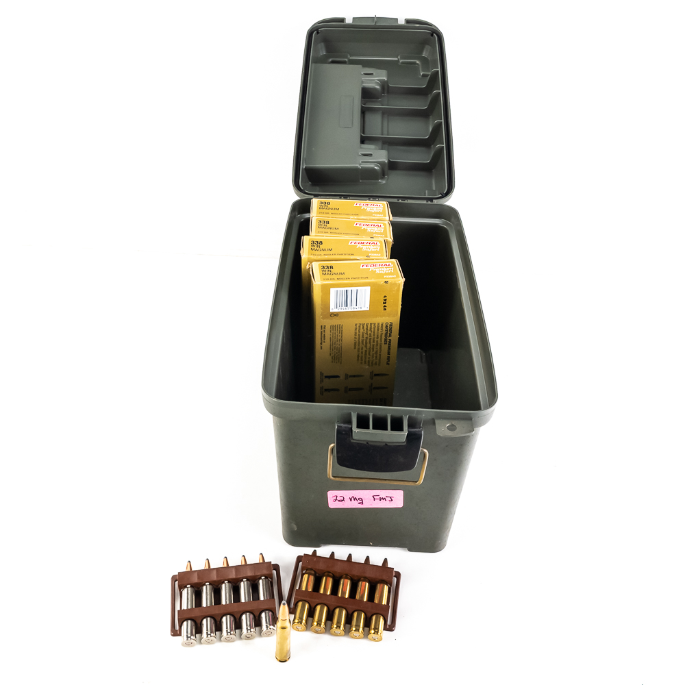 91rds of Caliber .338 Win Mag Federal Ammunition