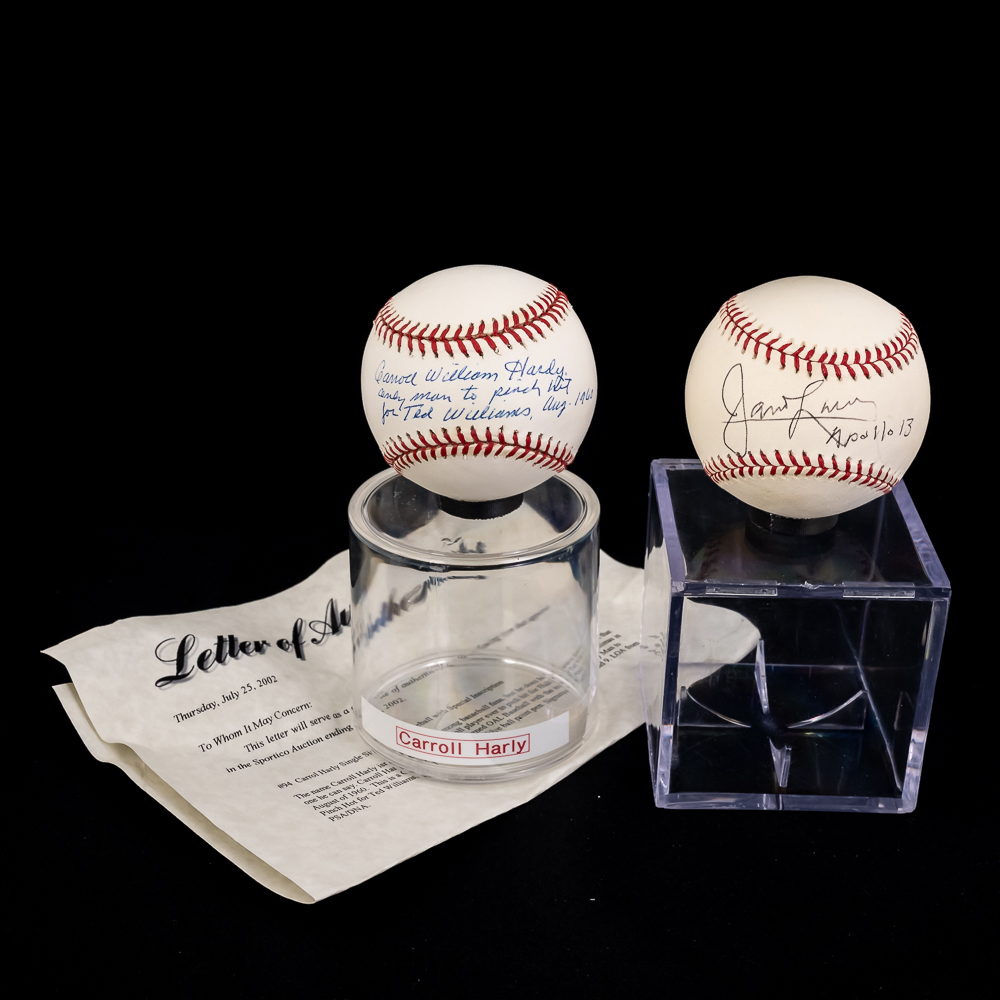 Carroll Harly & James Lovell Signed Baseballs READ
