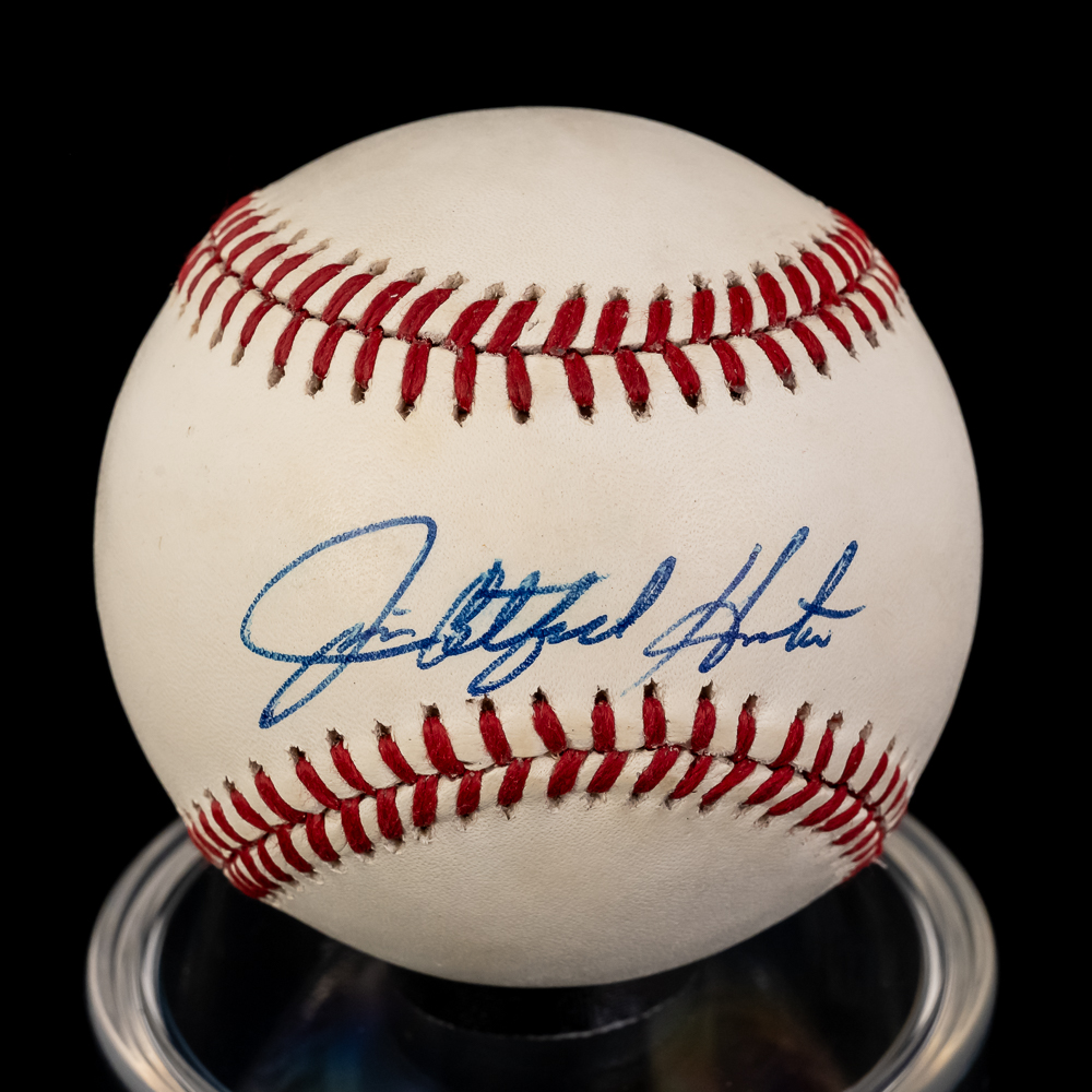 Jim Catfish Hunter & Sparky Lyle Signed Baseball
