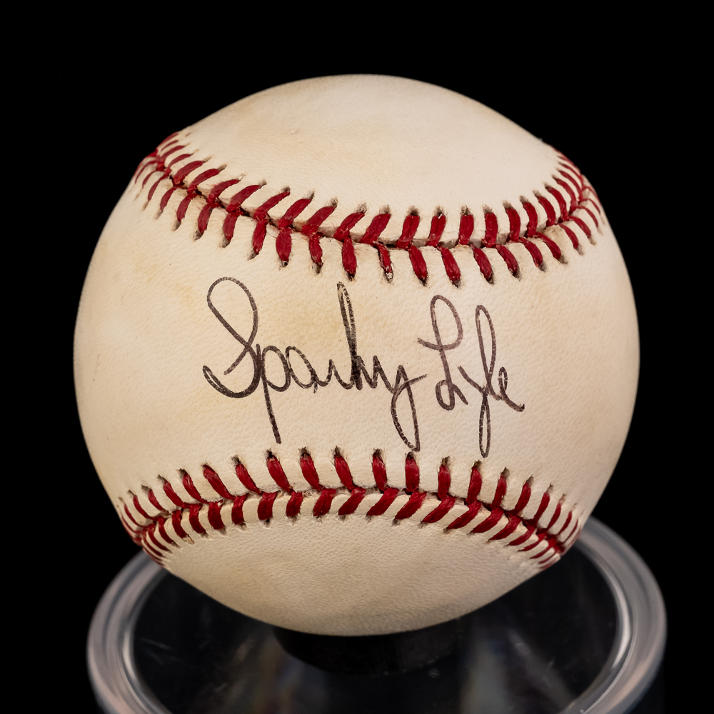 Jim Catfish Hunter & Sparky Lyle Signed Baseball