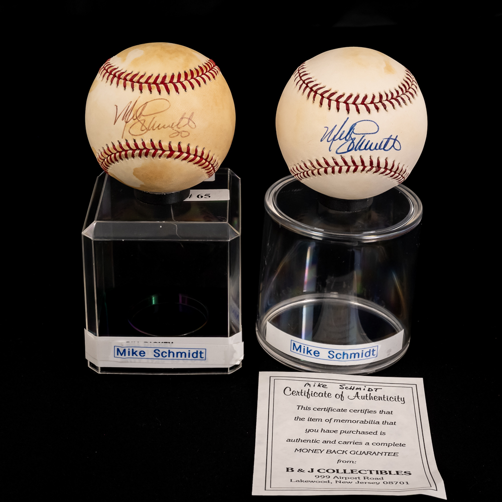 Mike Schmidt & Steve Carlton Autographed Baseballs