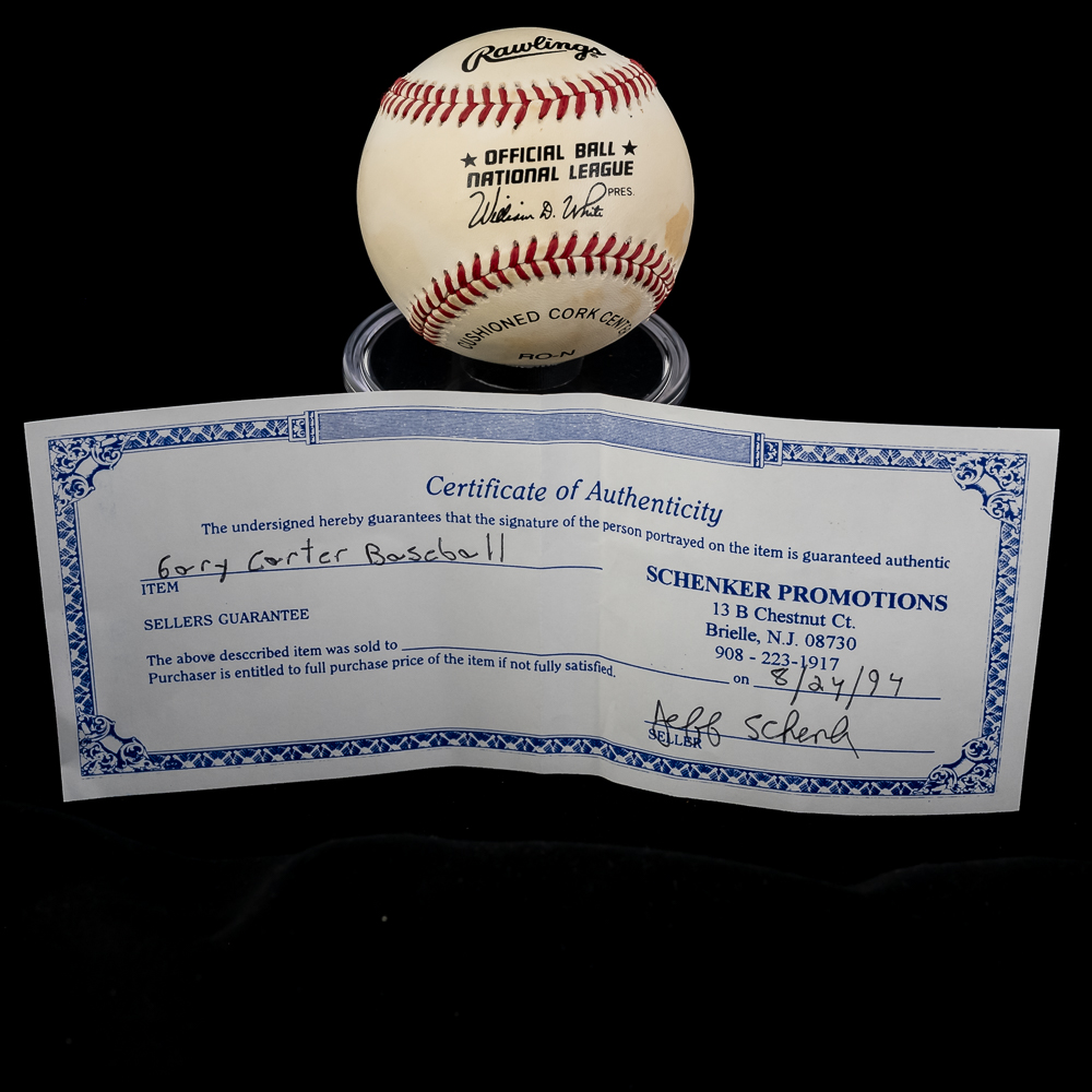 Lenny Dykstra & Gary Carter Autographed Baseballs