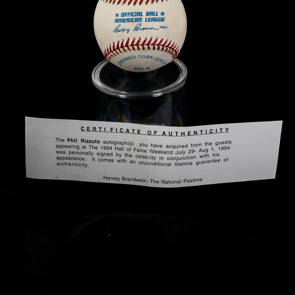(2) NYY Phil Rizzuto Autographed Baseballs