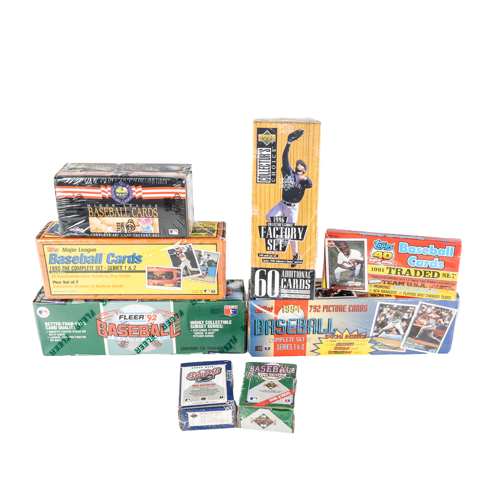 1990-1996 MLB Baseball Card Sealed Set Assortment