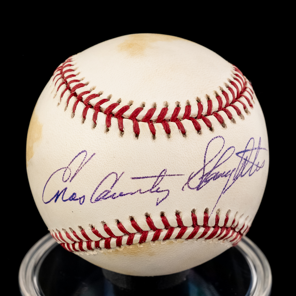 Enos Slaughter & Red Schoendienst Signed Baseballs
