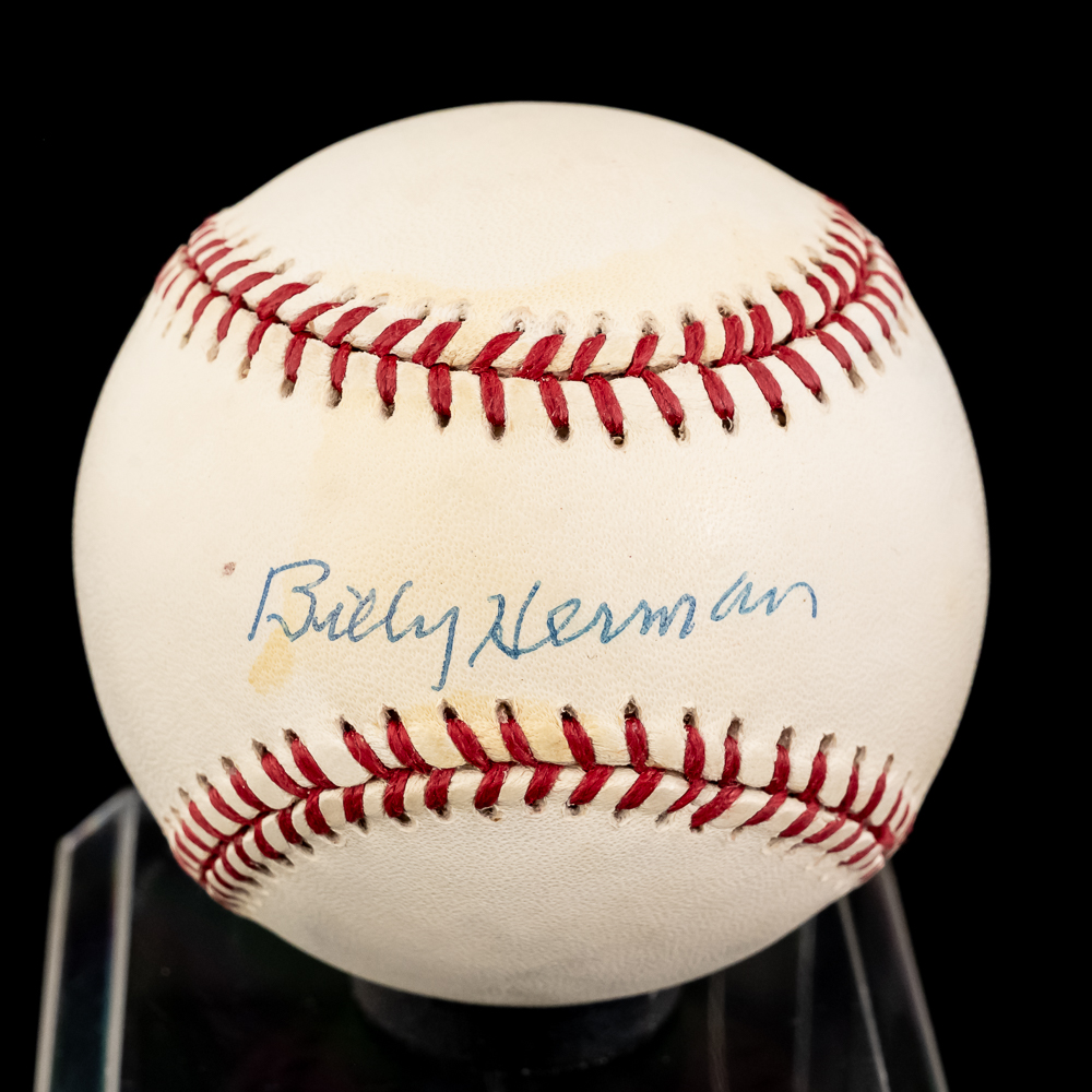 Ron Santo & Billy Herman Autographed Baseballs
