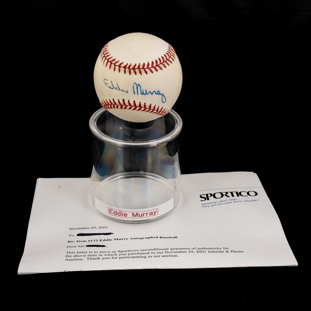 Eddie Murray Autographed AL MLB Baseball w LOA