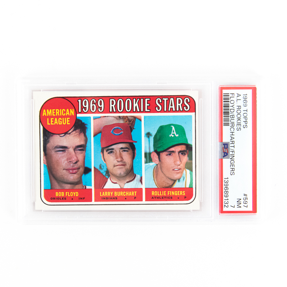 1969 Topps #79 Rollie Fingers Rookie Card RC PSA 7