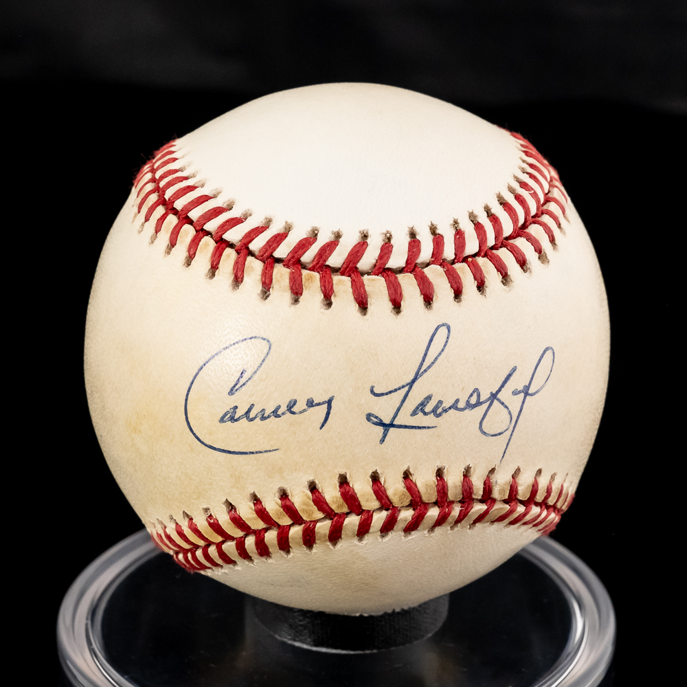 Vida Blue & Carney Lansford Autographed Baeballs