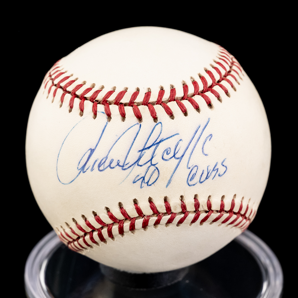 Sandberg Sutcliffe & Sosa Autographed MLB Baseball