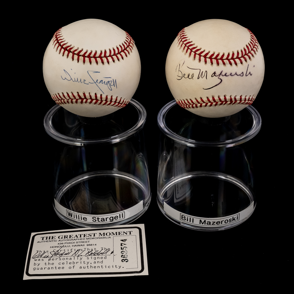 Willie Stargell & Bill Mazeroski Signed Baseballs
