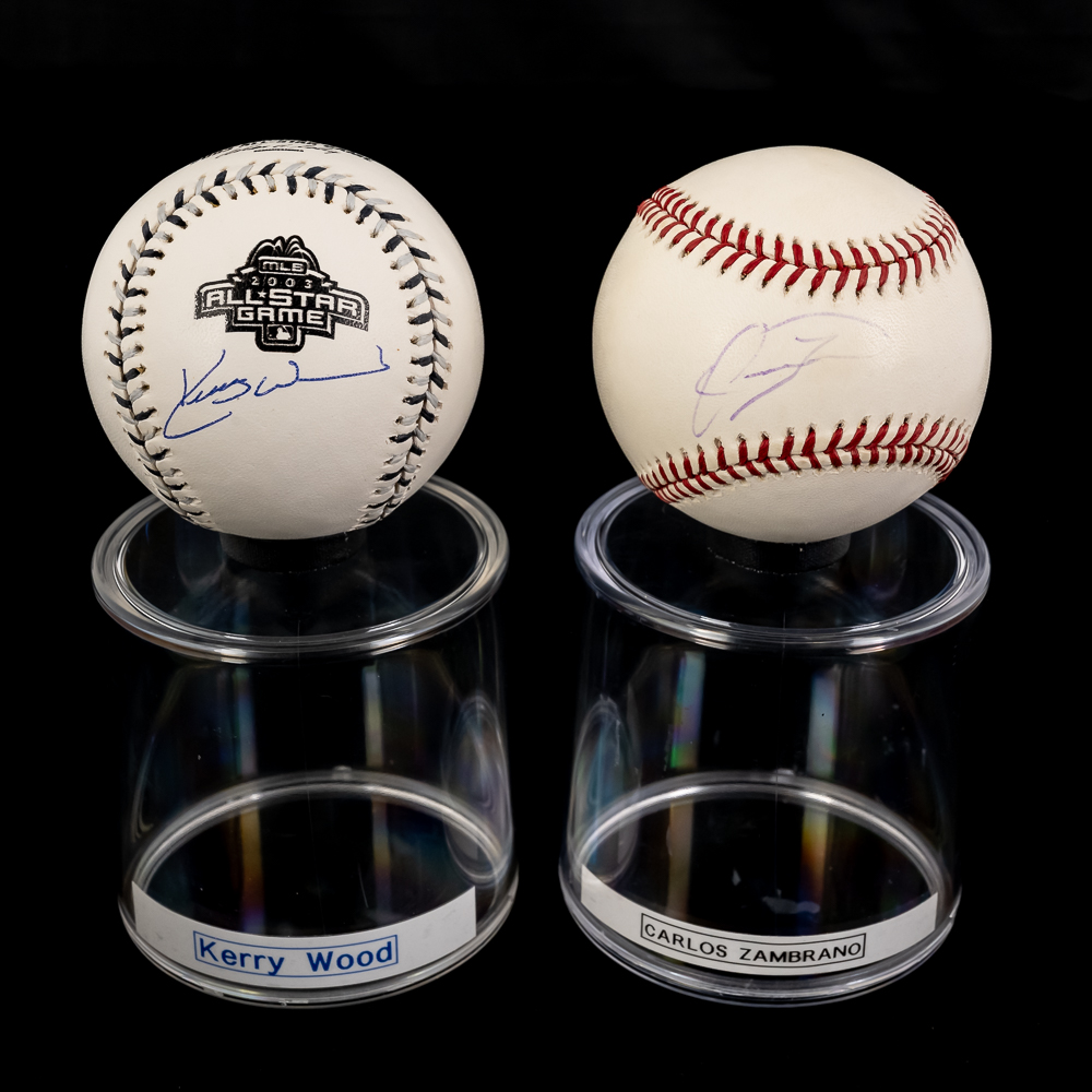 Kerry Wood '03 All Star Ball & Zambrano AUTO Balls