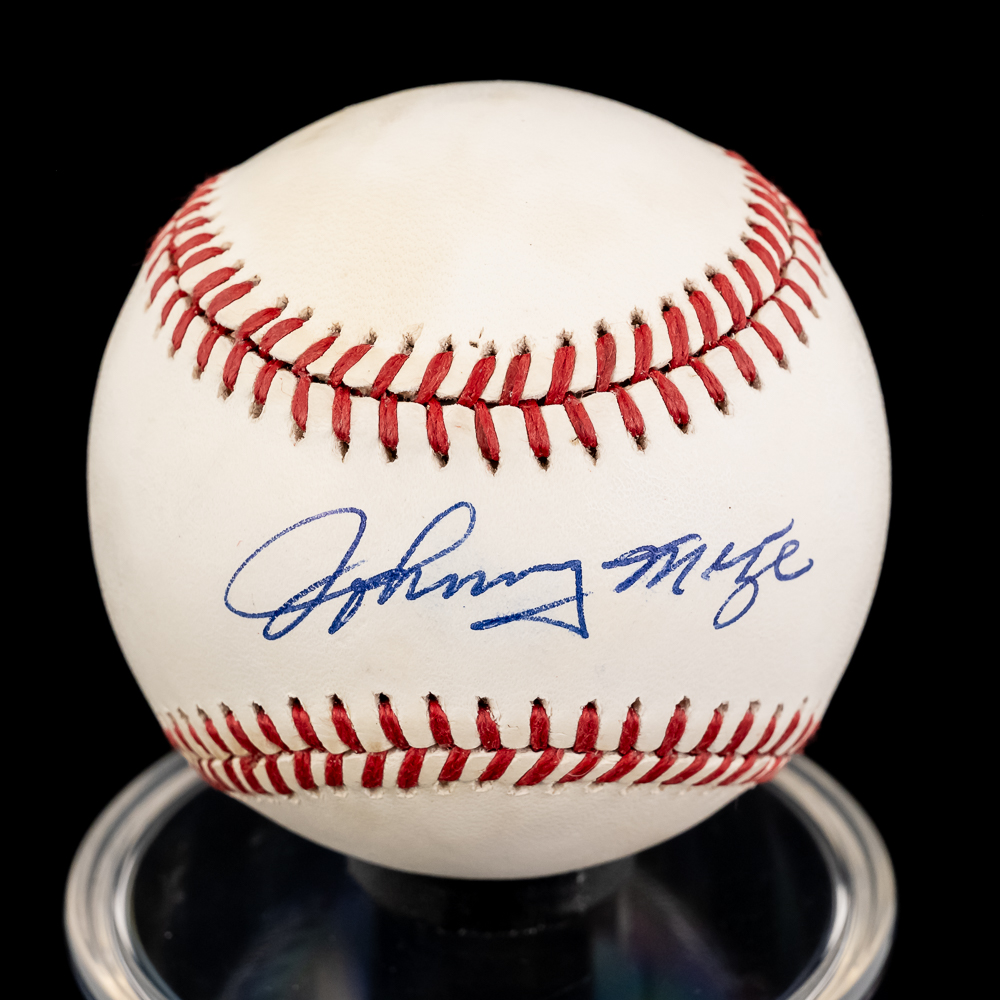 J. Mize & Stan Musial Autographed MLB Baseballs