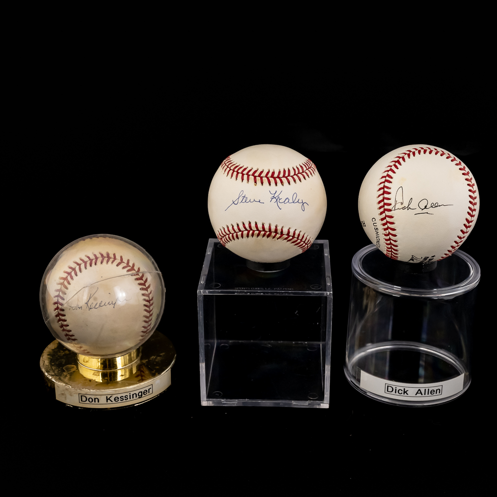 Dick Allen Don Kessinger Steve Kealy AUTO Baseball