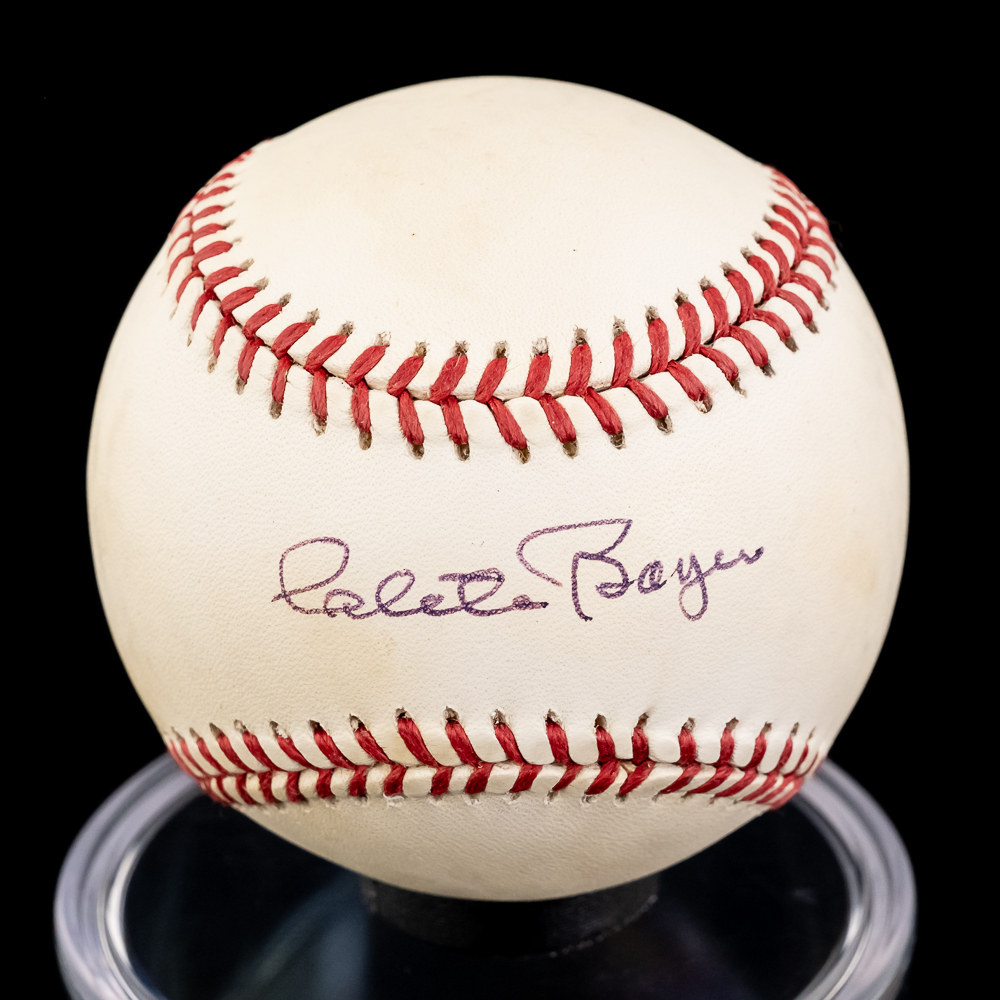 NYY D Larsen C Boyer Lyttle Autographed Baseballs