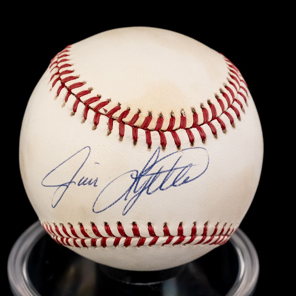 NYY D Larsen C Boyer Lyttle Autographed Baseballs