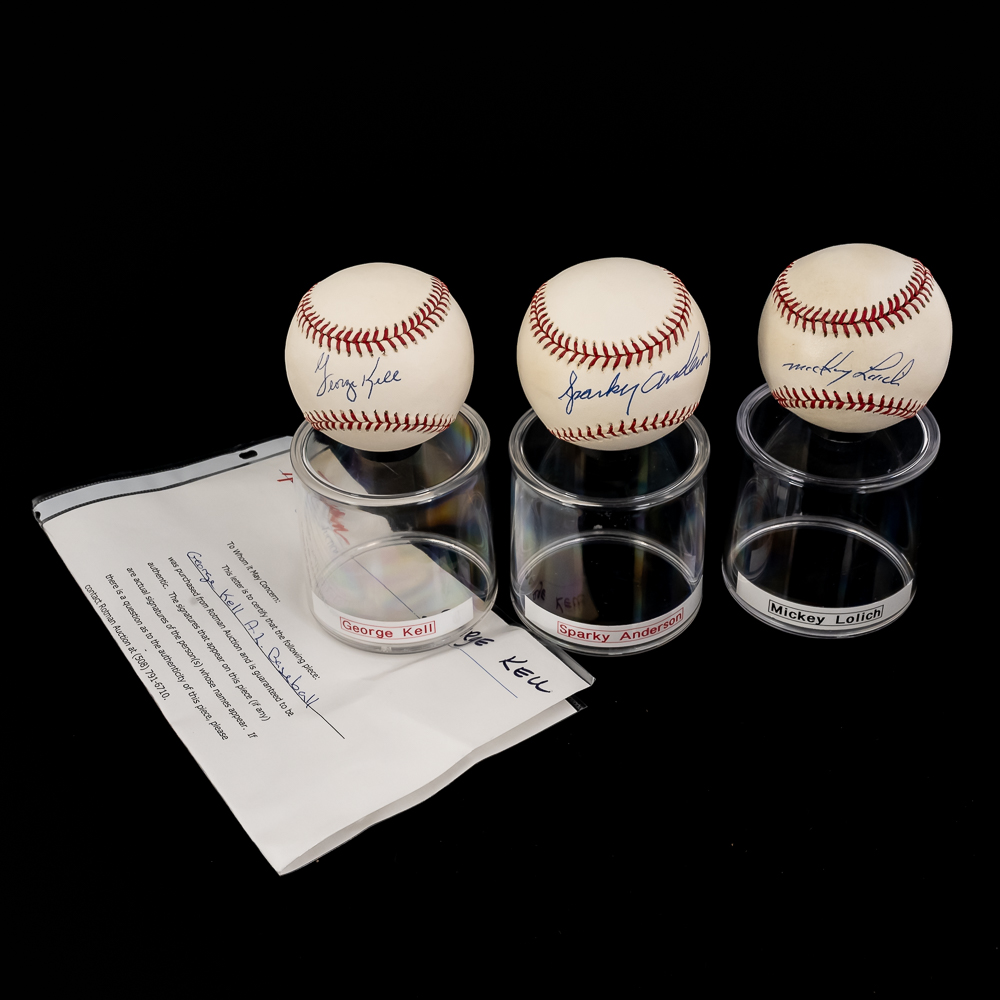 George Kell Sparky Anderson Mickey Lolich AUTOBall