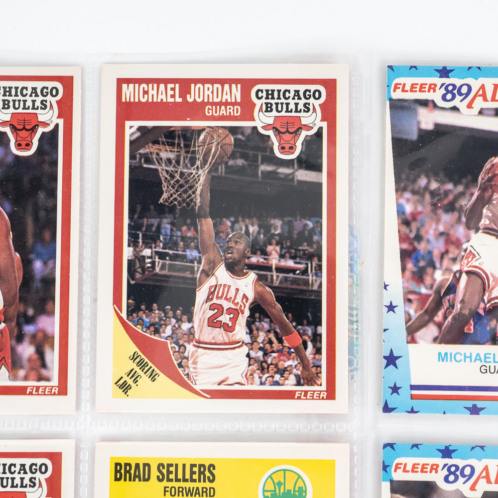 1989-90 Fleer NBA Basketball Set w Stickers Jordan