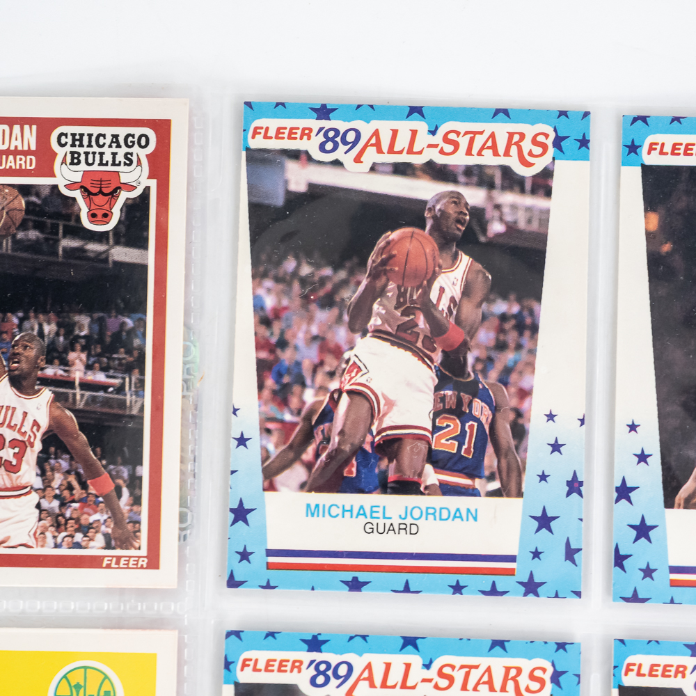 1989-90 Fleer NBA Basketball Set w Stickers Jordan