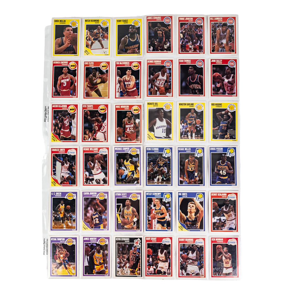 1989-90 Fleer NBA Basketball Set w Stickers Jordan