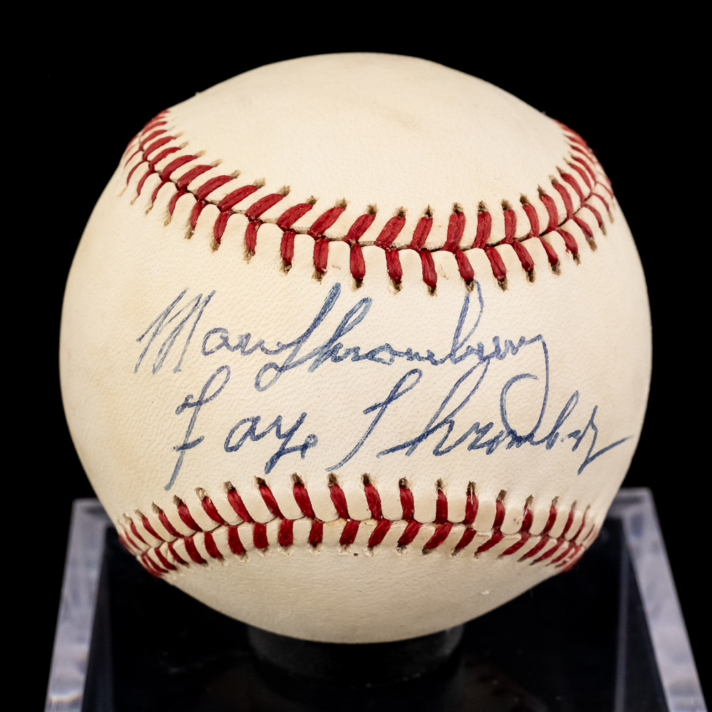 Marv & Faye Thronebery Autographed OAL Baseball