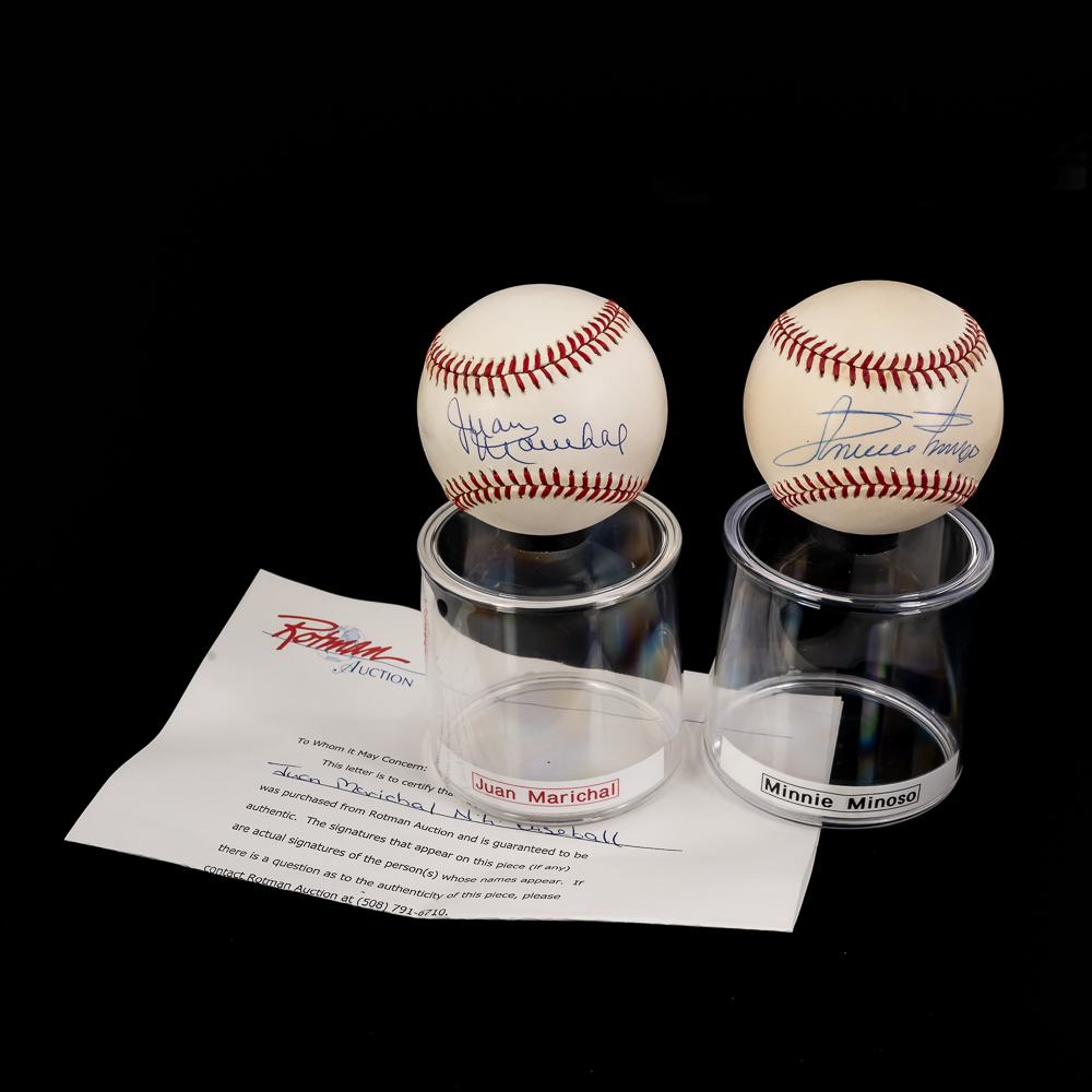 Minnie Minoso & Juan Marichal AUTOGRAPHED Baseball