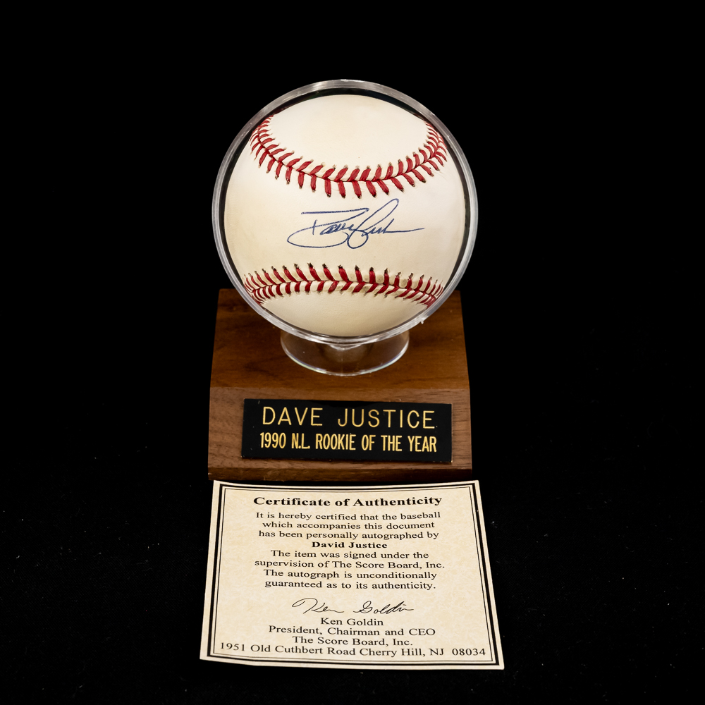 ATL Chipper Jones & David Justice Signed Baseballs