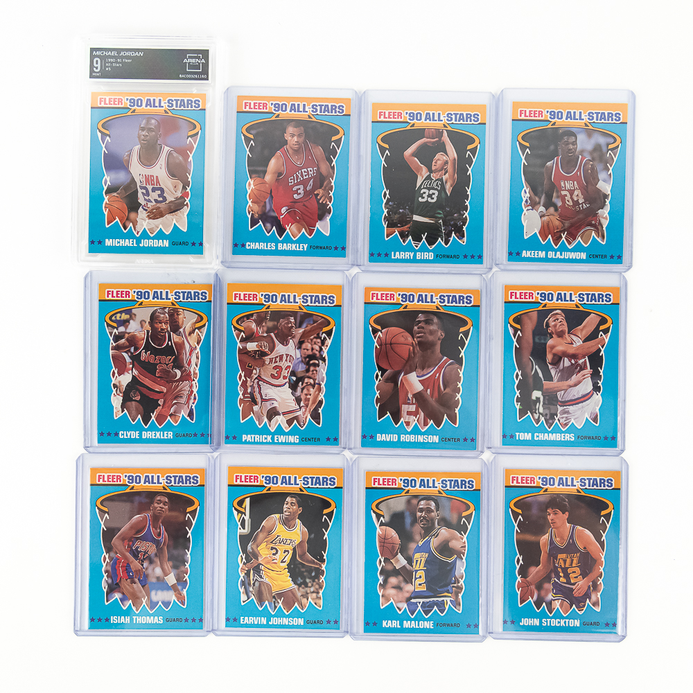 '89-1990 & 90-1991 NBA Fleer Complete Sticker Sets
