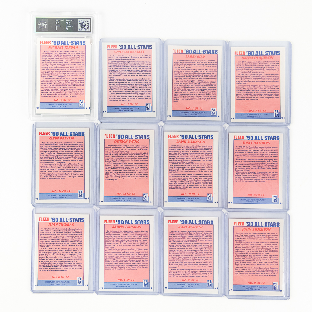'89-1990 & 90-1991 NBA Fleer Complete Sticker Sets