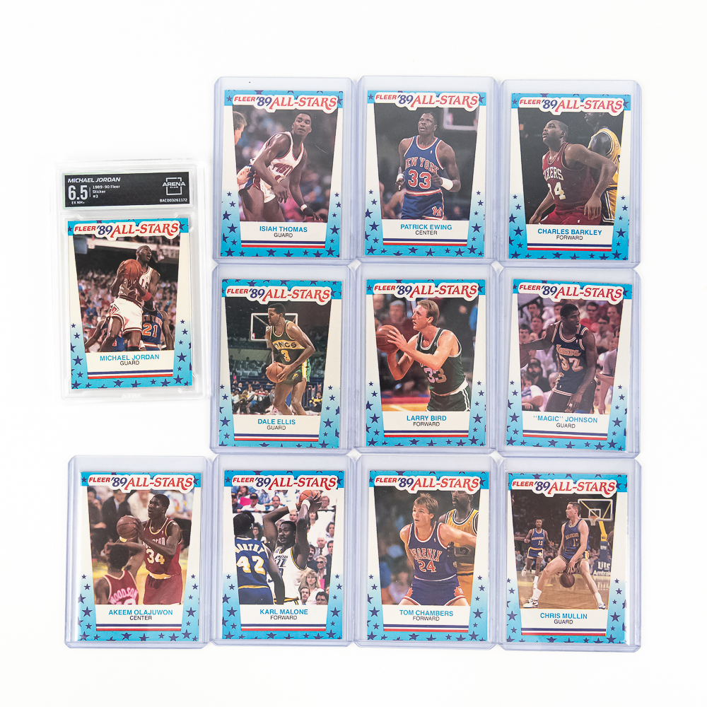 '89-1990 & 90-1991 NBA Fleer Complete Sticker Sets
