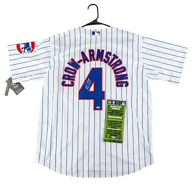 Pete Crow Armstrong Autographed Cubs Jersey w COA. Pete Crow Armstrong (PCA) autographed Chicago 