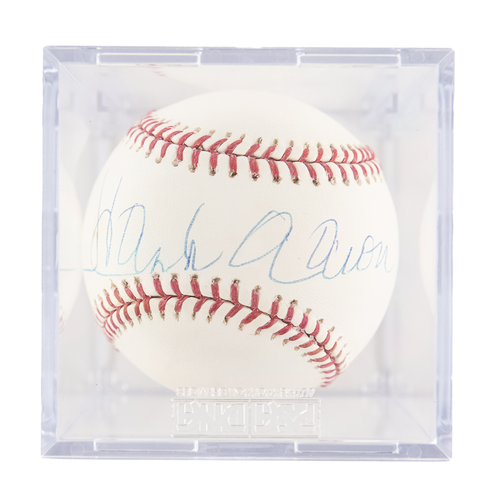 Hank Aaron Autographed MLB Baseball w JSA LOA +