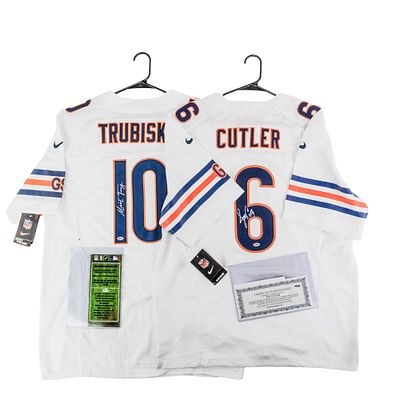 J. Cutler & M Trubisky Autographed Jerseys W COA. Jay Cutler & Mitchell Trubisky Autographed NWT 