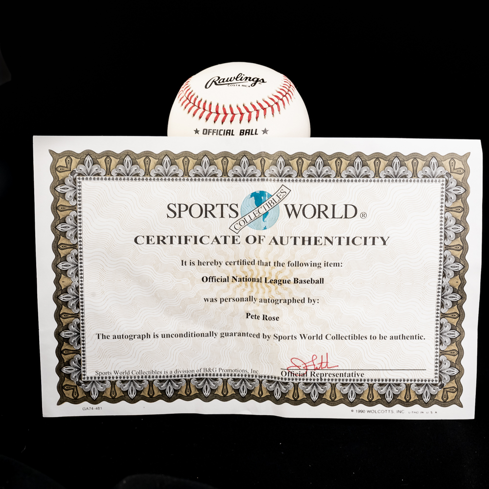 Rose Bench & Morgan Autogrphed MLB Baseballs