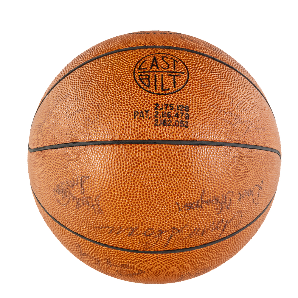 73-74 NCAA NC State Natl Champ Autographed Ball