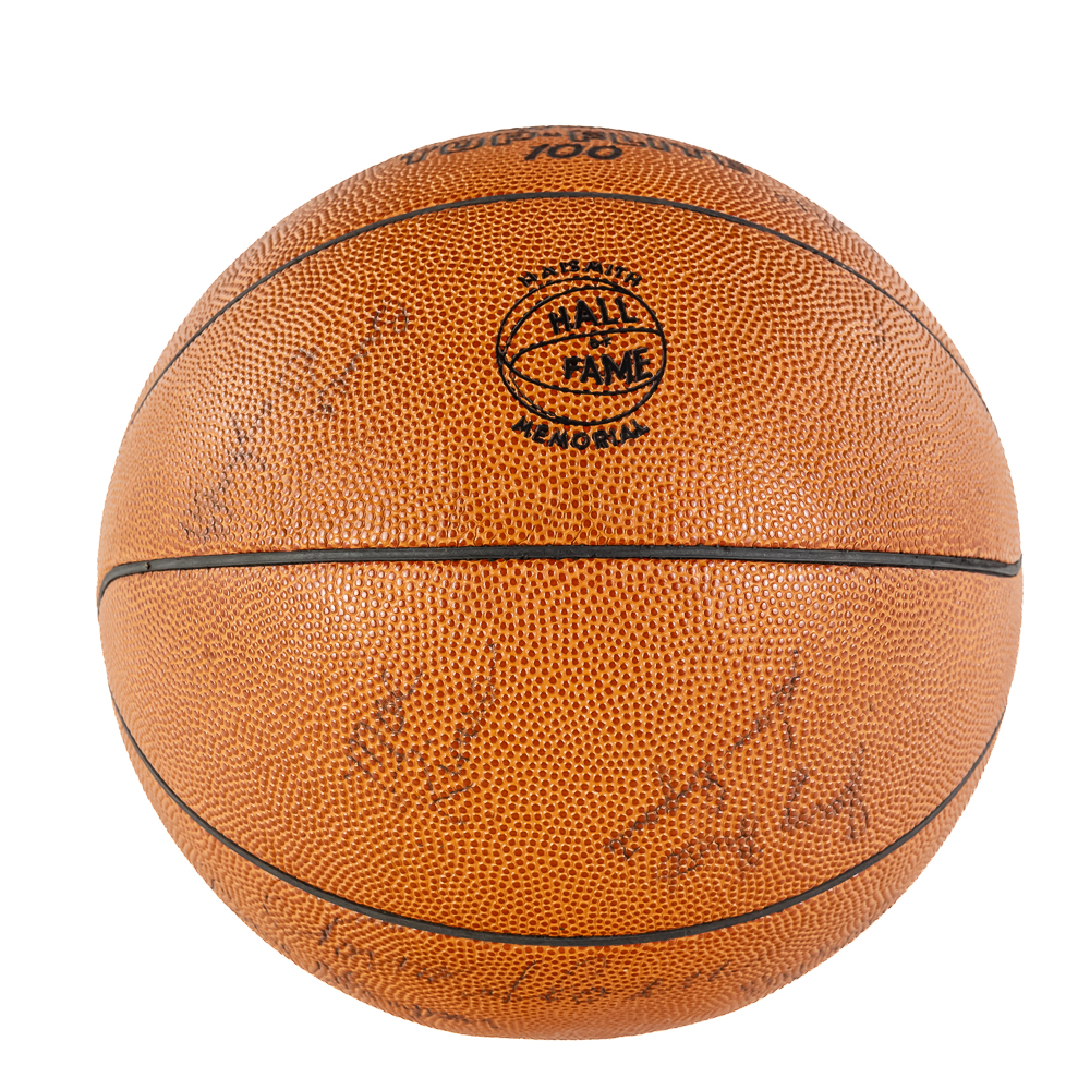 73-74 NCAA NC State Natl Champ Autographed Ball